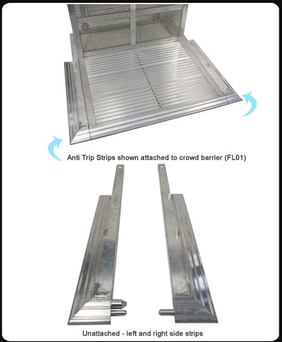 Anti Trip Strips for left and right hand sides of barriers : Model FL06